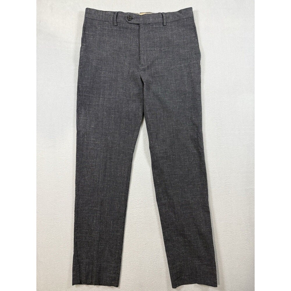 Banana Republic Mens 31x32 Charcoal Gray Cotton Stretch Dress Pants Italian